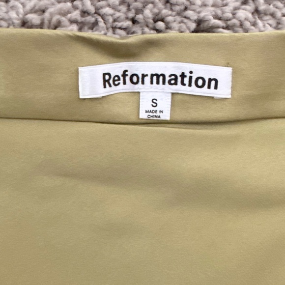 Reformation Green Satin Crop Tube Top Size Small Perfect Condition - Picture 3 of 8